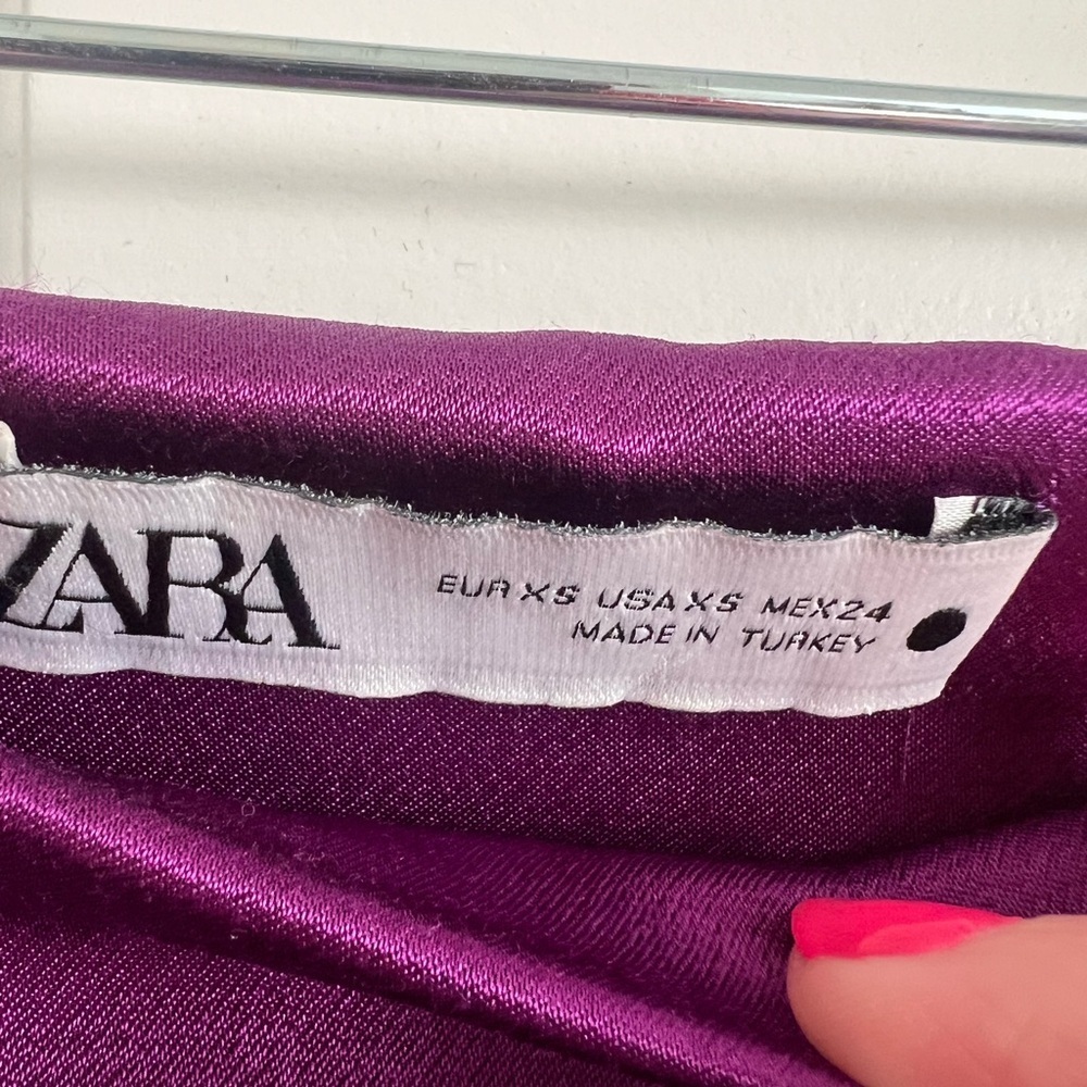 Zara Purple Mini Skirt - Picture 3 of 3